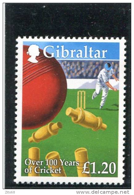 GIBRALTAR 1999 Y&T 893** - Cricket