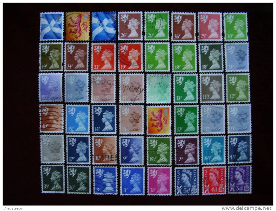 GB REGIONALS  SCOTLAND COLLECTION Of 48 All USED And DIFFERENT. - Escocia