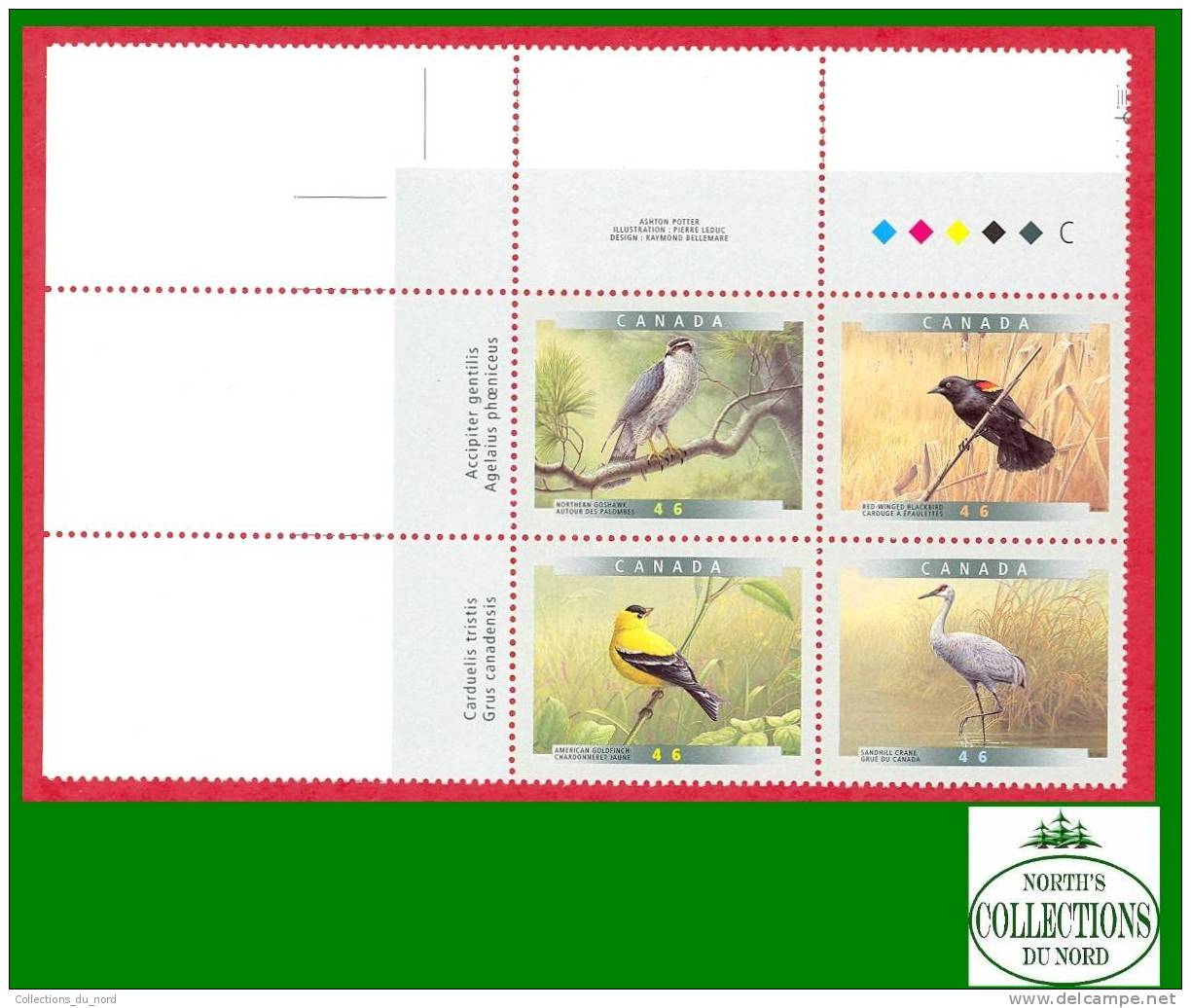 Canada,  1999 Birds Of Canada 4a # 1770 - 1773 - Scott - Unitrade - Mint Plate Block / Neuf - Oiseaux - Bloc De Coin - Blocks & Sheetlets