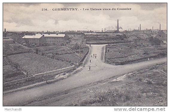 ALLIER COMMENTRY LES USINES VUES DU CRASSIER Editeur G Chaumont - Commentry