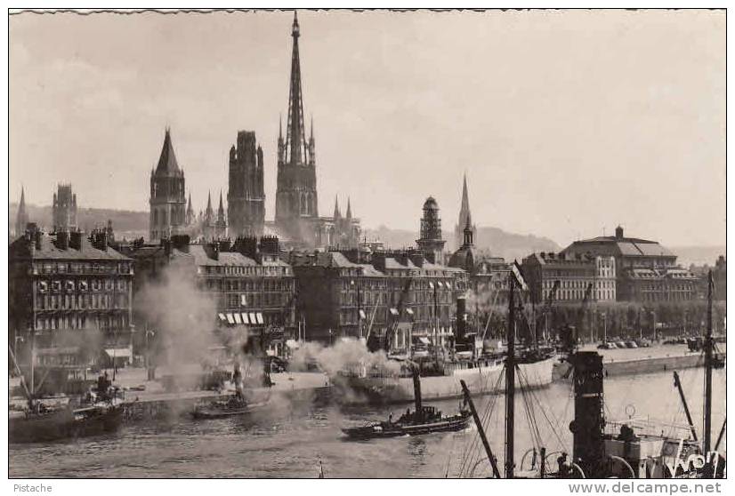 Carte Photo - 76 Rouen - Les Quais - Bateaux Boats - Ed. Yvon I.B. 860 - 2 Scans - État TB - Rouen