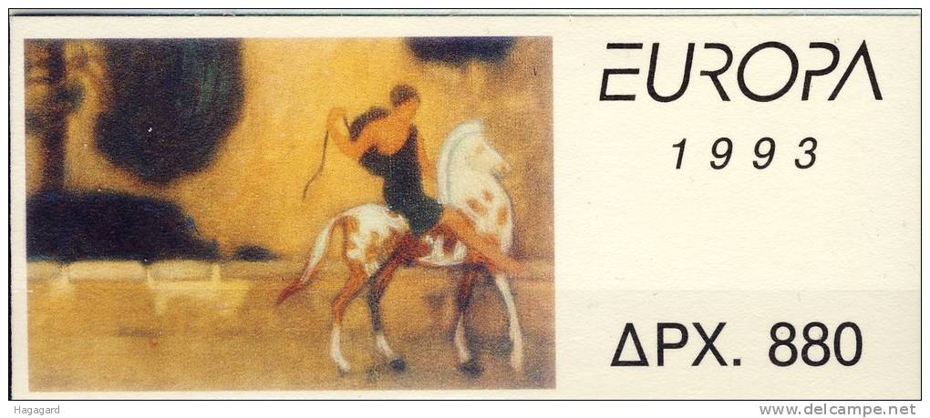 A386. Greece 1993. EUROPA/CEPT. Complete Booklet. Michel MH 16. MNH(**) - 1993