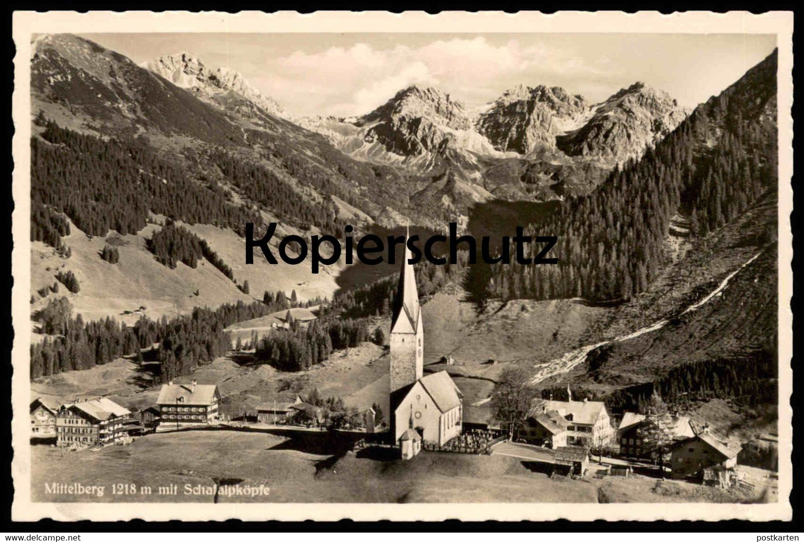 ALTE POSTKARTE MITTELBERG MIT SCHAFALPKÖPFE PANORAMA KLEINWALSERTAL Vorarlberg Österreich AK Cpa Postcard Ansichtskarte - Kleinwalsertal