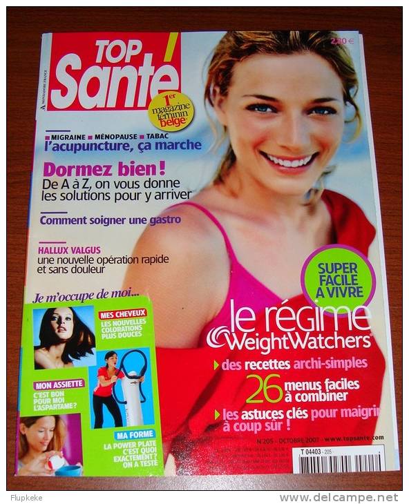Top Santé 205 Octobre 2007 Le Régime WeightWatchers L´Acupuncture Édition Belge - Medicina & Salud