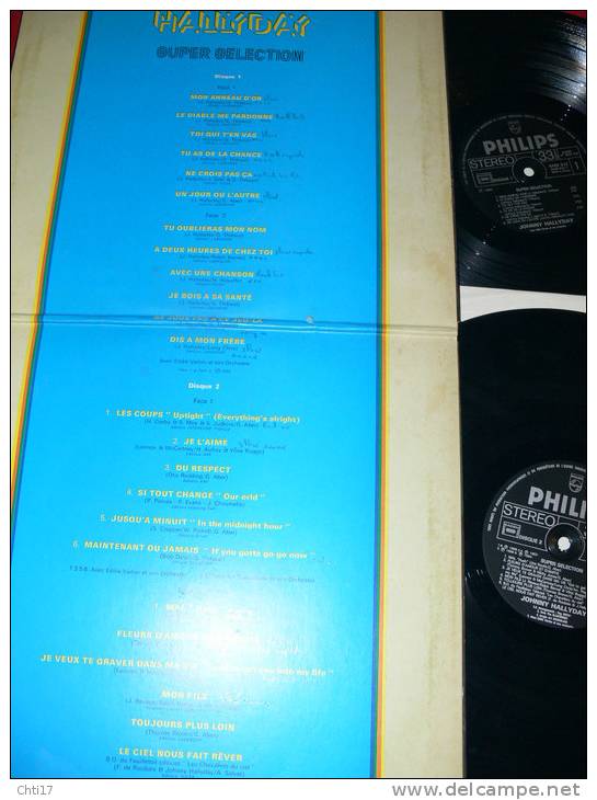 JOHNNY HALLYDAY   SUPER SELECTION "LES COUPS" & " MAL"  DEUX DISQUES  EDIT PHILIPS 1984 - Collector's Editions