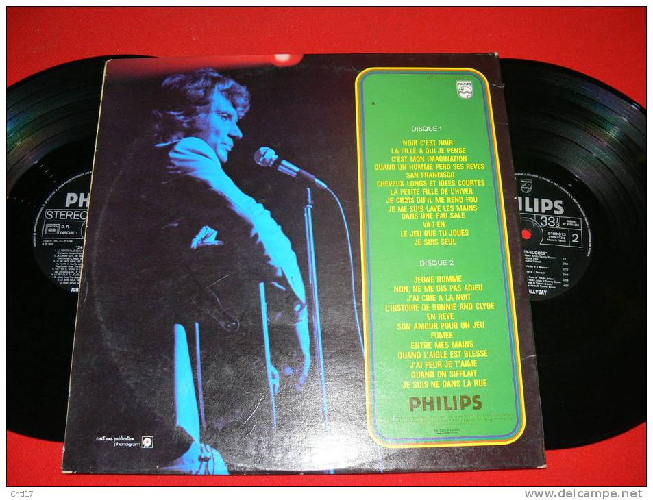 JOHNNY HALLYDAY   24 SUPER SUCCES   DEUX DISQUES  EDIT PHILIPS - Collector's Editions