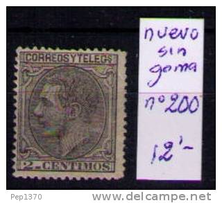 ESPAÑA 1879 - ALFONSO XII - EDIFIL Nº 200 - Unused Stamps