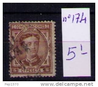 ESPAÑA 1874 - ALFONSO XII - EDIFIL Nº 174 - Oblitérés