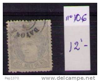 ESPAÑA 1870 - EFIGIE ALEGORICA DE ESPAÑA  - EDIFIL Nº 106 - Used Stamps