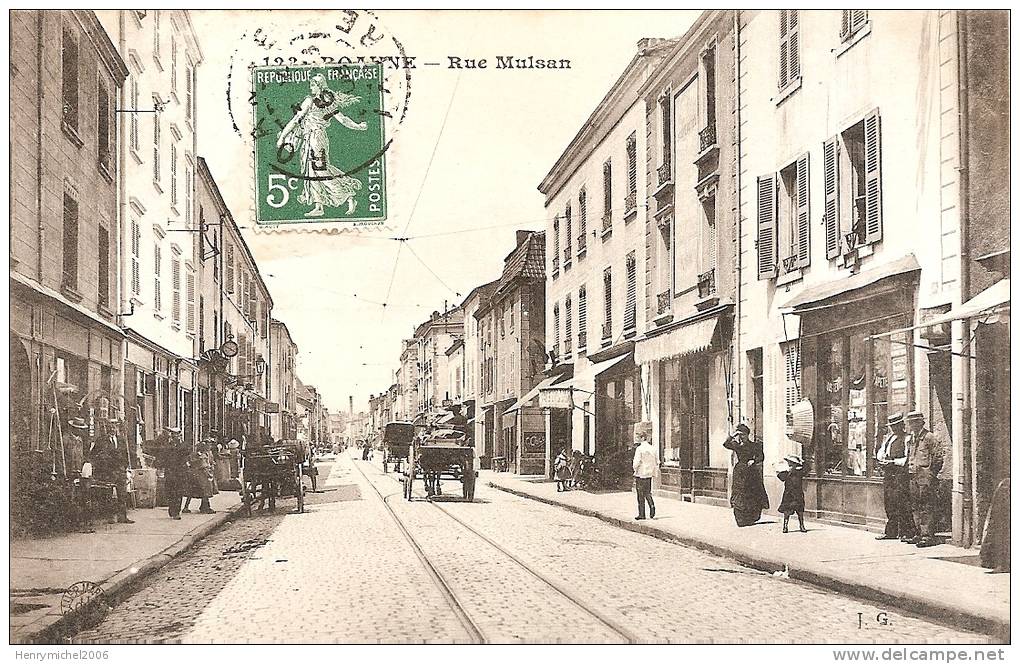 Loire - Roanne Rue Mulsan , Ligne De Tramway - Roanne