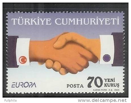 2006 TURKEY EUROPA CEPT - THE VIEWPOINT OF YOUTH ABOUT INTEGRATION MNH ** - 2006