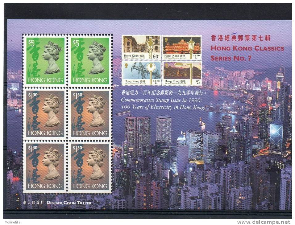 HONG KONG BF N° 44 ** - CENT. DE L'ELECTRICITE à HONG KONG - Cote 8 € - Blocks & Sheetlets