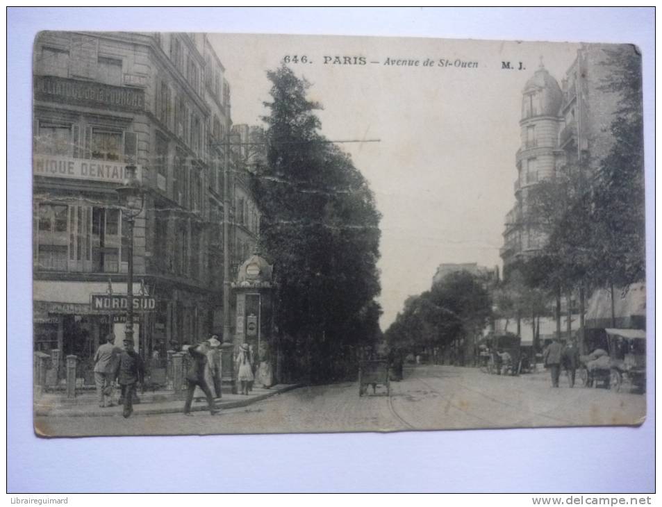 2 Ecr - CPA N°646  - Paris XVIIe - Avenue De St-Ouen - [75] Paris - Arrondissement: 17