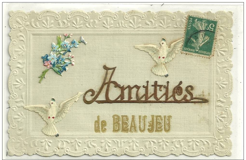 BEAUJEU CARTE FANTAISIE  AMITIES - Beaujeu