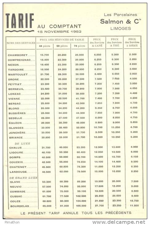 LES PORCELAINES SALMON  &  Cie  LIMOGES, Fascicule De 32 Pages ( Voir Scans) - Home Decoration