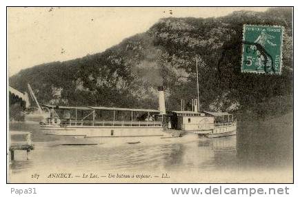 74 - ANNECY - Un Bateau à Vapeur Sur Le Lac - Annecy