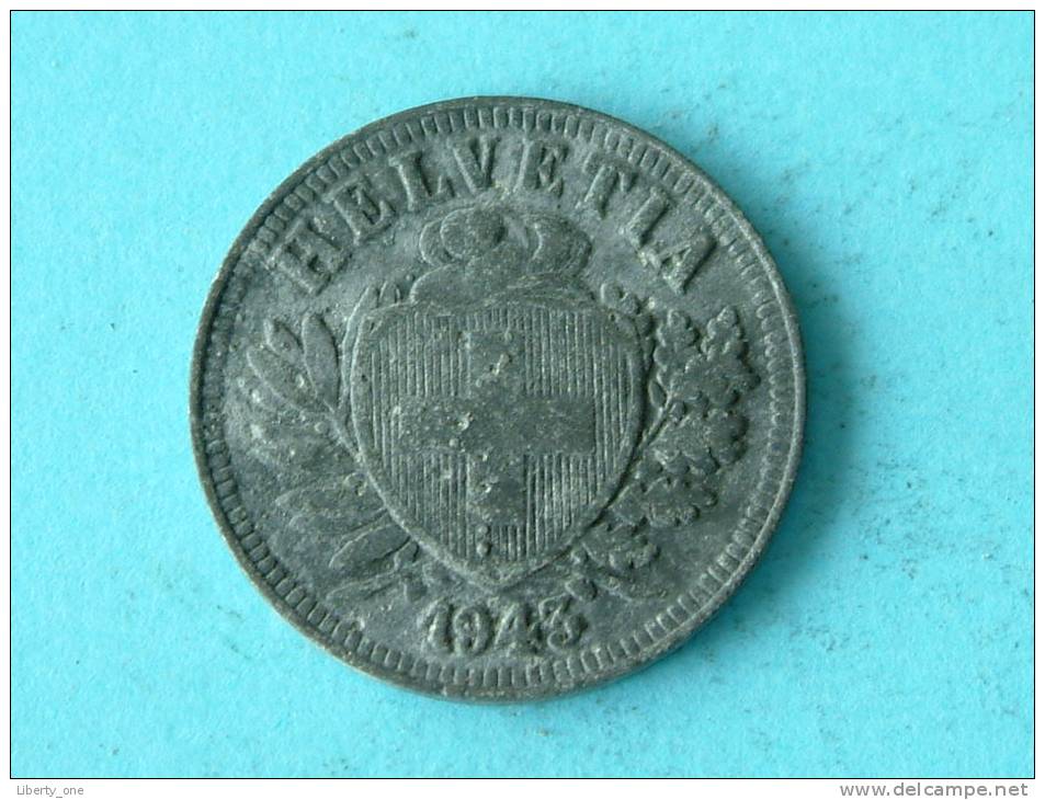 1943 - 2 RAPPEN / KM 4.2b ( Uncleaned Coin / For Grade, Please See Photo ) !! - Other & Unclassified