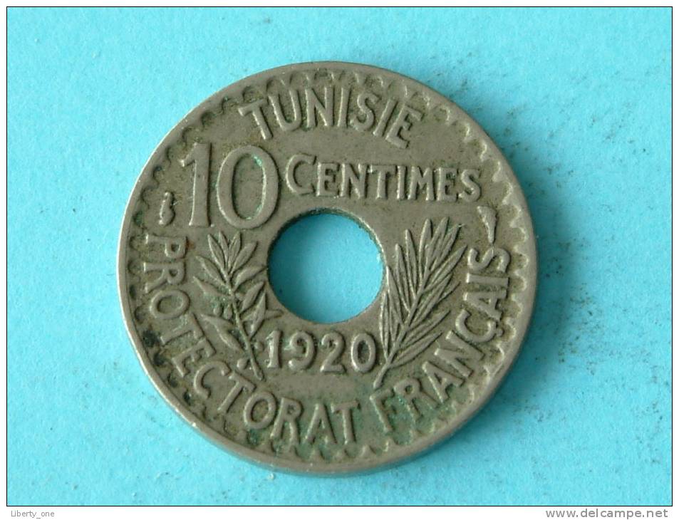 1920 - 10 CENTIMES / KM 243 ( Uncleaned Coin / For Grade, Please See Photo ) !! - Tunesië