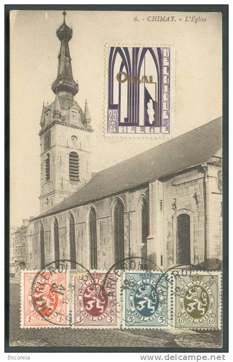 N°276-278/280 (+ Orval) Obl. Sc CHARLEROI 1 S/C.V. De CHimay (Eglise) Du 12-IV-1931 + Griffe D´origine De CHIMAY Vers La - Griffes Linéaires