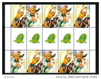 AUSTRALIA 1999 RUGBY  GUTTER STRIP MNH - Mint Stamps