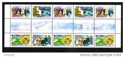 AUSTRALIA 1999 SNOWY MOUNTAINS  GUTTER STRIP MNH - Mint Stamps