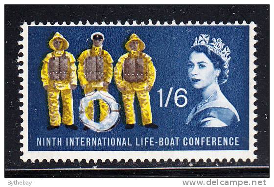 Great Britain Scott #397p MH 1sh6p 9th International Life Boat Conference - Unused Stamps