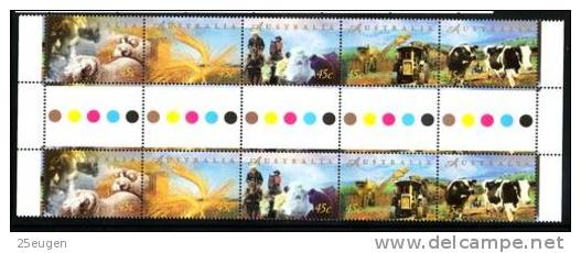 AUSTRALIA 1998 FARMING  GUTTER STRIP MNH - Ungebraucht