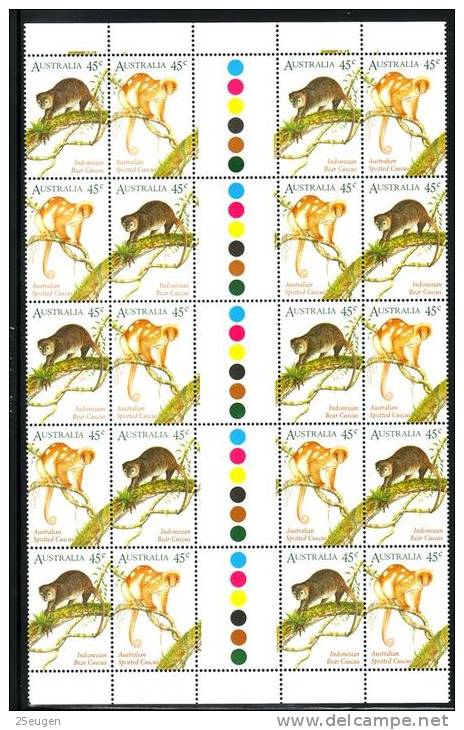 AUSTRALIA 1996 CUSCUS GUTTER STRIPS  MNH - Mint Stamps