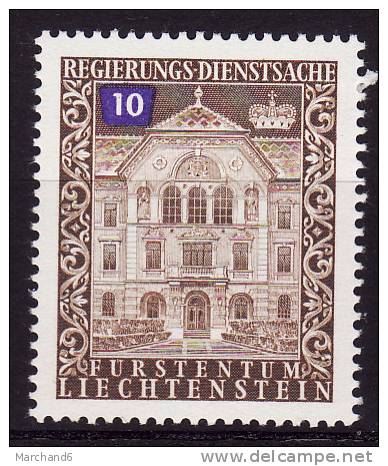 LIECHTENSTEIN SIEGE DU GOUVERNEMENT DE VADUZ N°57** Neuf - Servizio