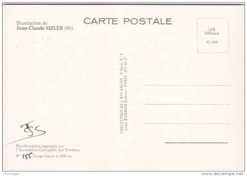 Jean-Claude SIZLER - Beyne - 2e Salon Carte Postale 1985 - Sizi