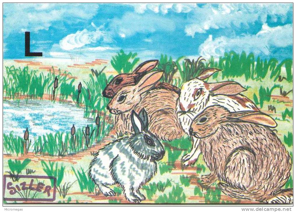 Jean-Claude SIZLER - Animalphabet - L : Lapin Mammifère Rongeur - Sizi