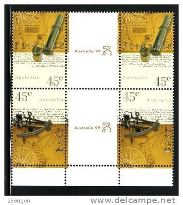 AUSTRALIA 1998 BASS & FLINDERS GUTTER PAIRS  MNH - Mint Stamps