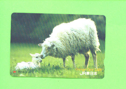 JAPAN - Orange Picture Rail Ticket/Animal/Sheep  As Scan - World