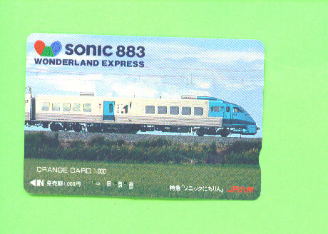 JAPAN - Orange Picture Rail Ticket/Train As Scan - Monde