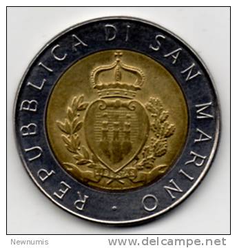 SAN MARINO 500 LIRE 1987 BIMETALLICA - Saint-Marin