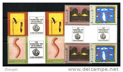 AUSTRALIA 1993 ABORIGINAL ART GUTTER PAIRS  MNH - Ungebraucht