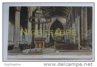 Postcard - Boston,Lincolshire-Nave Of St Botolph's Church(Boston Stump) - Posted C 1907  (3086) - Eglises Et Cathédrales