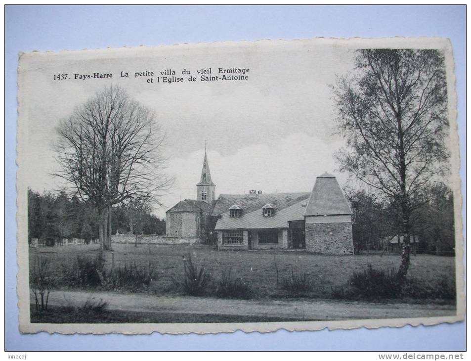 Réf: 40-20.                FAYS-HARRE      La Petite Villa Du Vieil Ermitage Et L'Eglise De Saint-Antoine. - Manhay