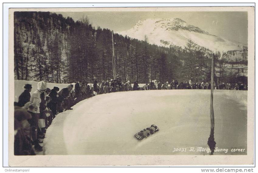 Switserland, St. Moritz, Bobsleighing , 1925 ?, Send To Haarlem - Holland - Briefe U. Dokumente