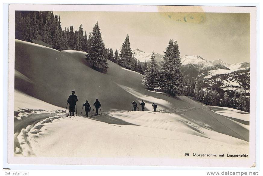 Switserland, Morgensonne Auf Lenzerheide, Send To Haarlem - Holland 1931 - Briefe U. Dokumente