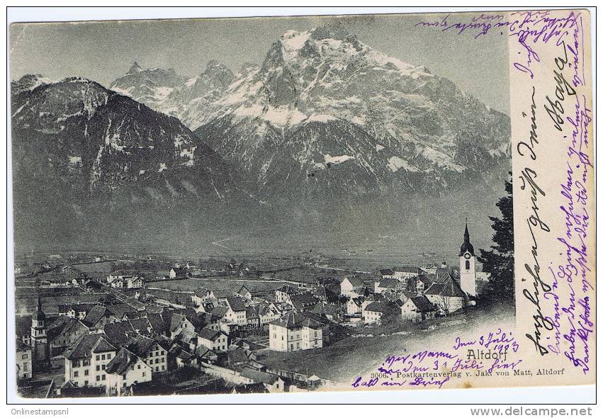 Switserland, Altdorf, Send To Apeldoorn Holland, 1913 - Briefe U. Dokumente