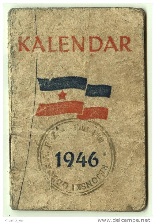 YUGOSLAVIA - TITO, Communist Era, Calendar 1946 Th Years - Klein Formaat: 1941-60