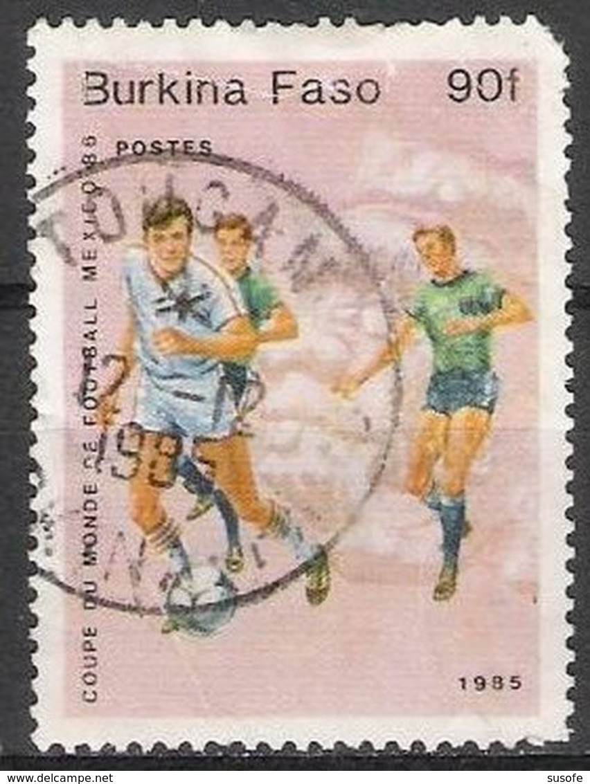 Burkina Faso 1985 Scott 693 Sello º Deportes Futbol Mundial Mexico Michel 900 Yvert 668 Ex Alto Volta Stamps Timbre - Burkina Faso (1984-...)