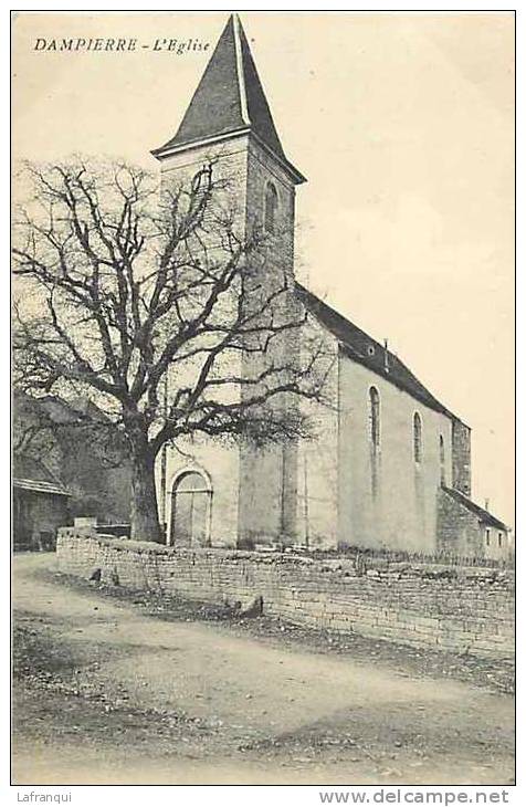 Dept Div -  Jura - Ref C96- Dampierre - L Eglise  -carte Bon Etat - - Dampierre