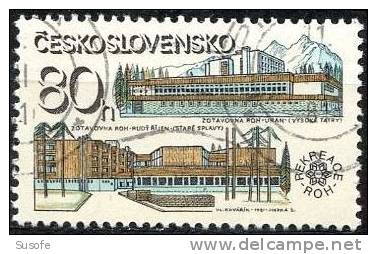 Checoslovaquia 1981 Scott 2366 Sello * Uran Y Hoteles Del Ocubre Rojo 80h Mi.2619 Yvert2442 Czechoslovakia Stamps Timbre - Neufs
