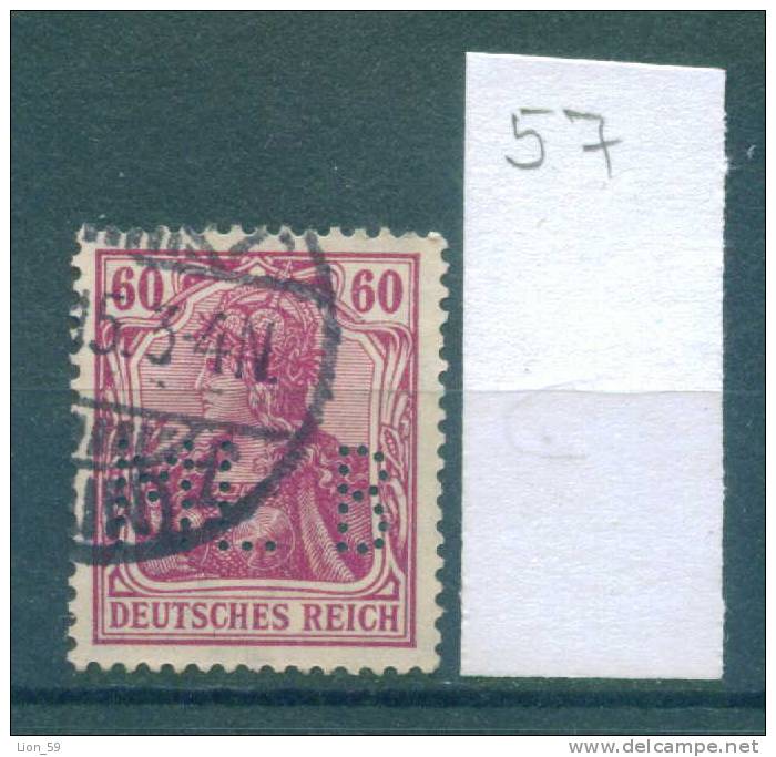 24K57 // - ML B - Perfin Perfores Perforiert Perforati Perforadas - Germany Deutschland Allemagne Germania - Perfins