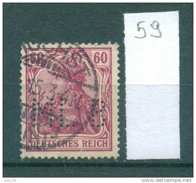 24K59 // - ML B - Perfin Perfores Perforiert Perforati Perforadas - Germany Deutschland Allemagne Germania - Perfins