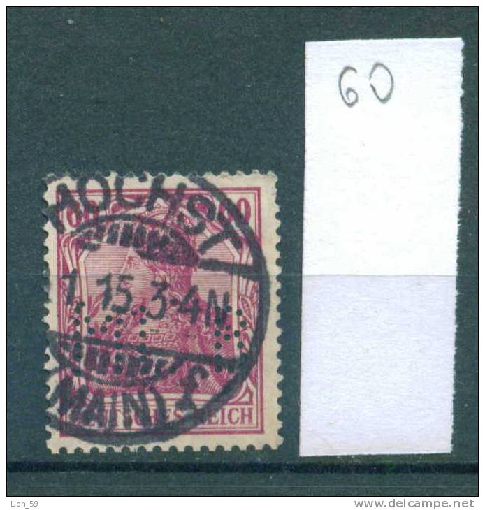 24K60 // - ML B - Perfin Perfores Perforiert Perforati Perforadas - Germany Deutschland Allemagne Germania - Perfins