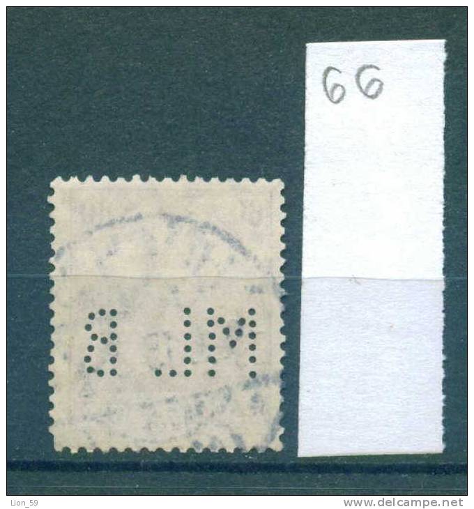 24K66 // - ML B - Perfin Perfores Perforiert Perforati Perforadas - Germany Deutschland Allemagne Germania - Perforiert/Gezähnt