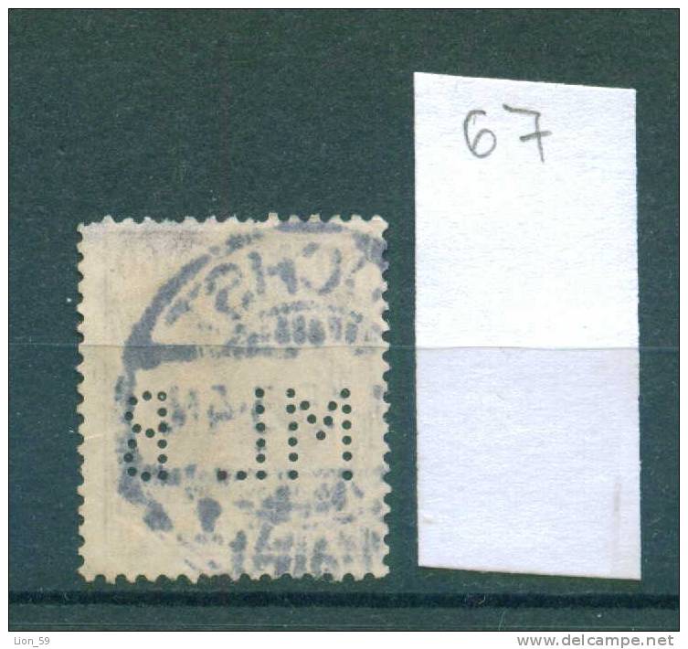 24K67 // - ML B - Perfin Perfores Perforiert Perforati Perforadas - Germany Deutschland Allemagne Germania - Perfins